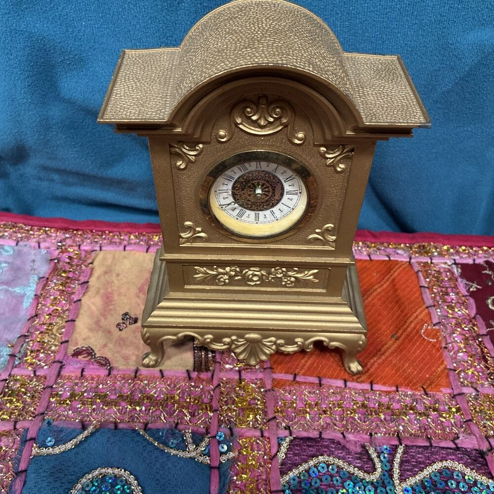 Vintage AGAD Bronze Desk Clock from West Germany -Works But May Need Tweaking